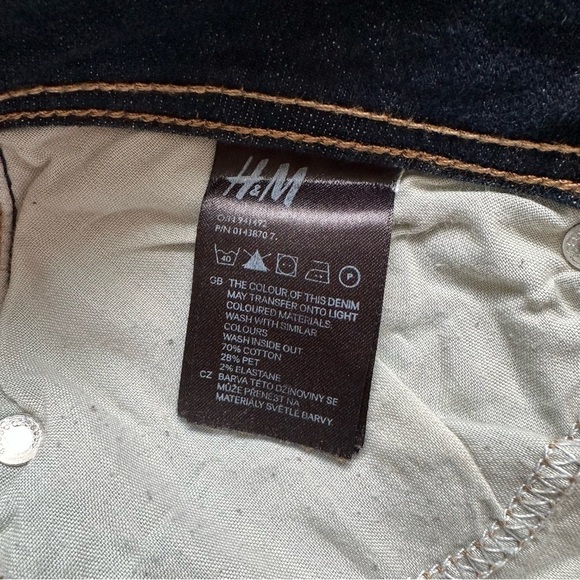 &Denim Super Skinny Jeans Dark Blue Denim - Size 29/32 - Picture 13 of 14